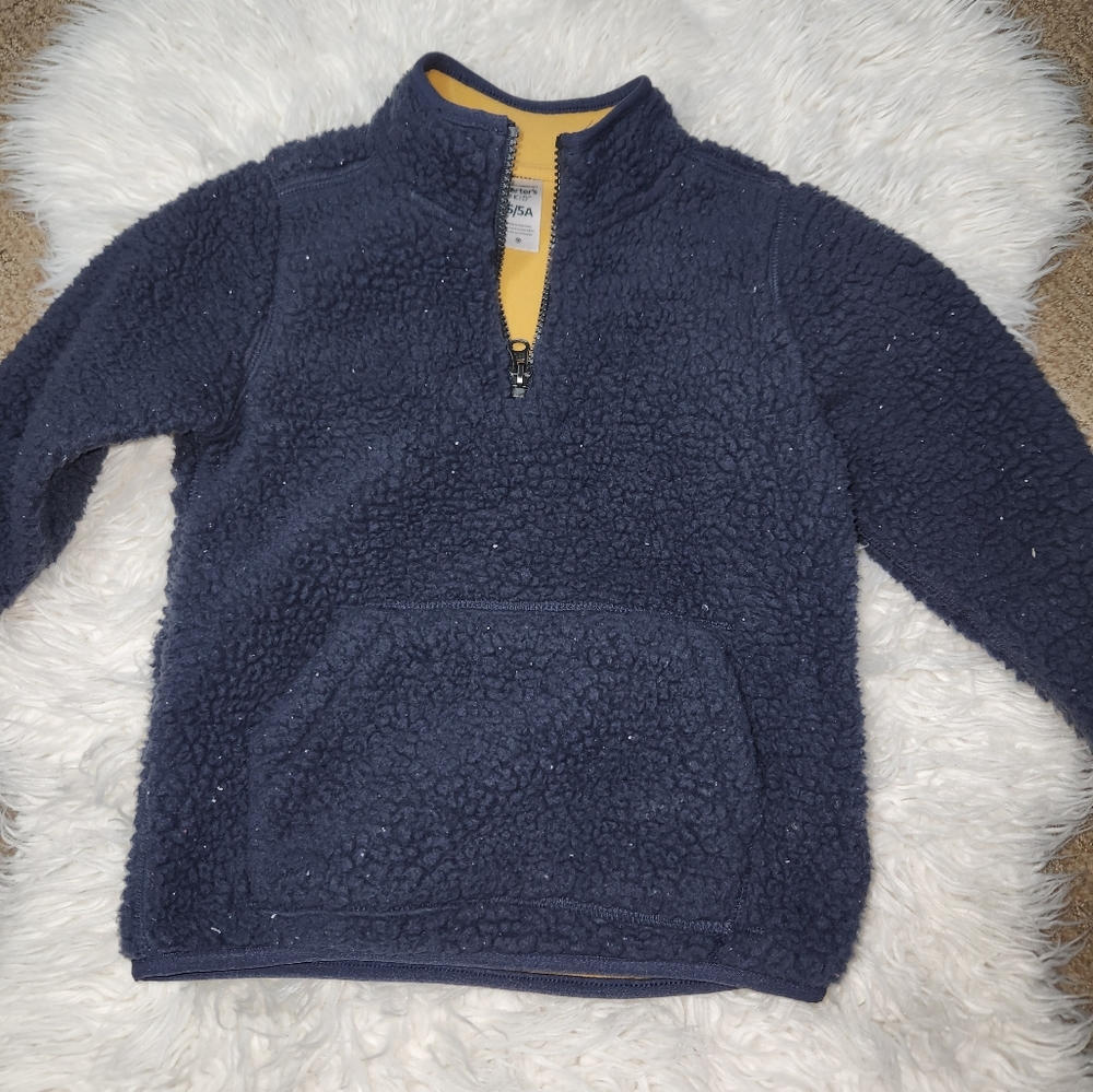 Carter's Fleece Pullover. Boys. Size 5T. Blue.